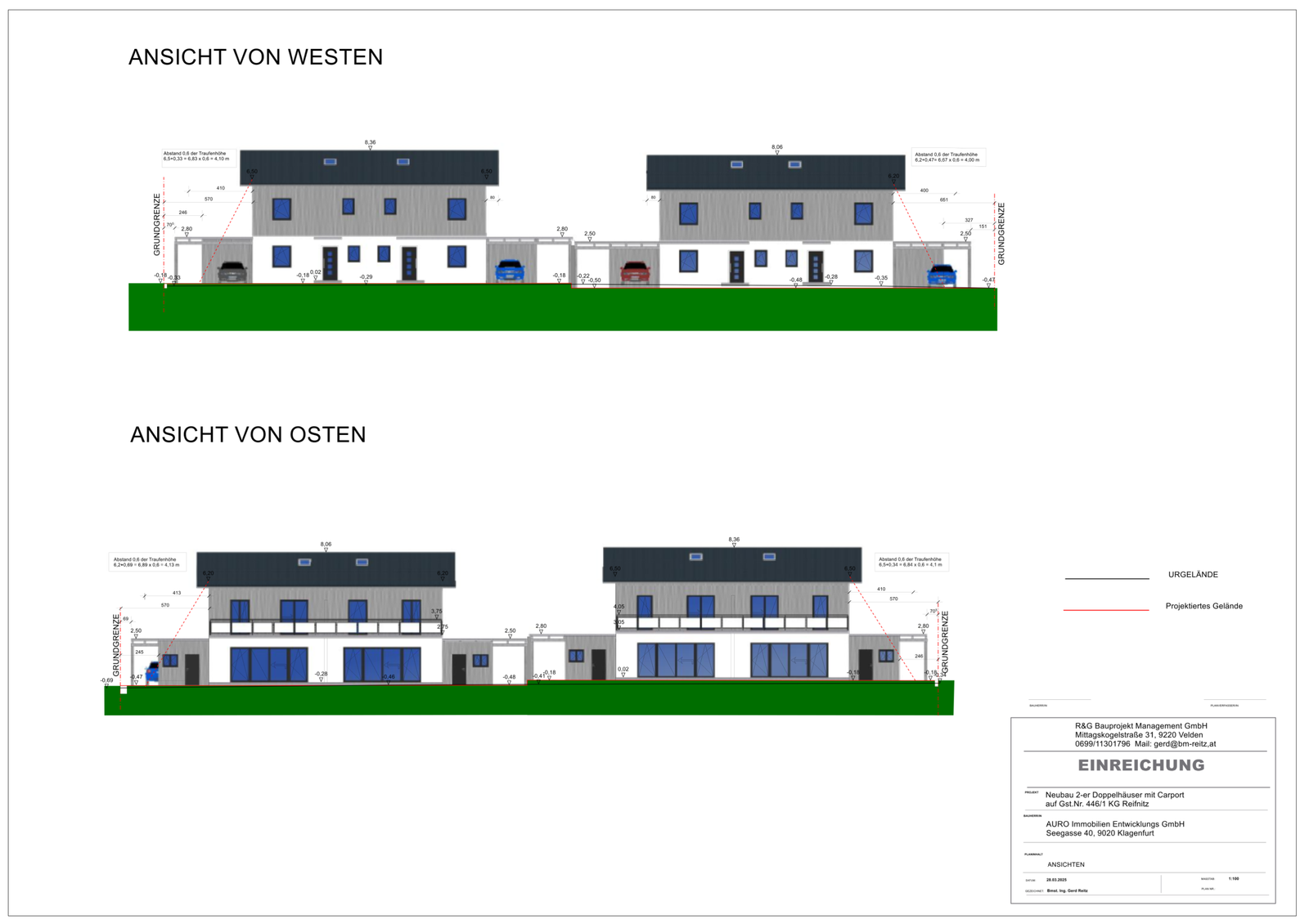Reifnitz — vollständige Ansicht Ost und West